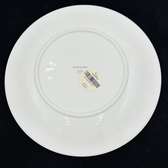 Rene Ozorio All White Aura 10.75" Banquet Rim Dinner Plate MINT - Picture 6 of 7